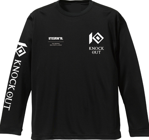 KNOCK OUT×inspiritコラボ ドライロングスリーブTシャツ